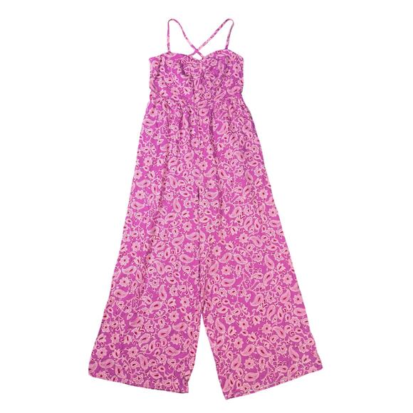 Knox Rose Pants - Knox Rose pants romper jumpsuit purple paisley floral boho SMALL